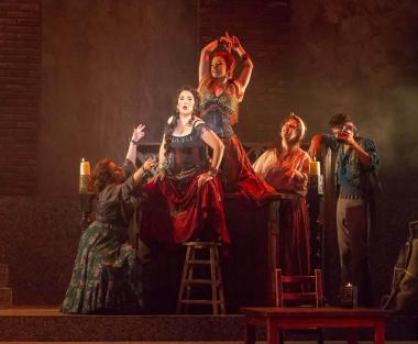 Fiery flamenco will join brilliant singing to ignite Opera San José’s production of Bizet’s "Carmen,” reimagined by Lillian Groag in a new collaboration with the acclaimed Flamenco Society of San José, at the California Theatre in San Jose (Feb. 12-27, 2022).  Pictured: Opera San José's 2016 production