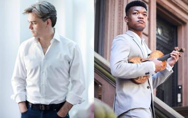 Photos of Edward Gardner and Randall Goosby 