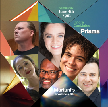a colorful prism with pics of the performers and  the informations about the event!