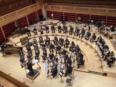 Chabot Wind Symphony on stage performing