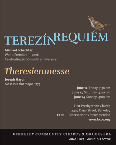 BCCO Concert announcement Terezin Requiem & Theresienmesse June 12-14 