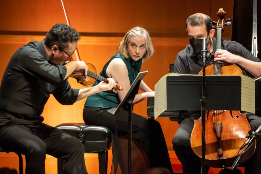 Dennis Kim, Orli Shaham, and Warren Hagerty