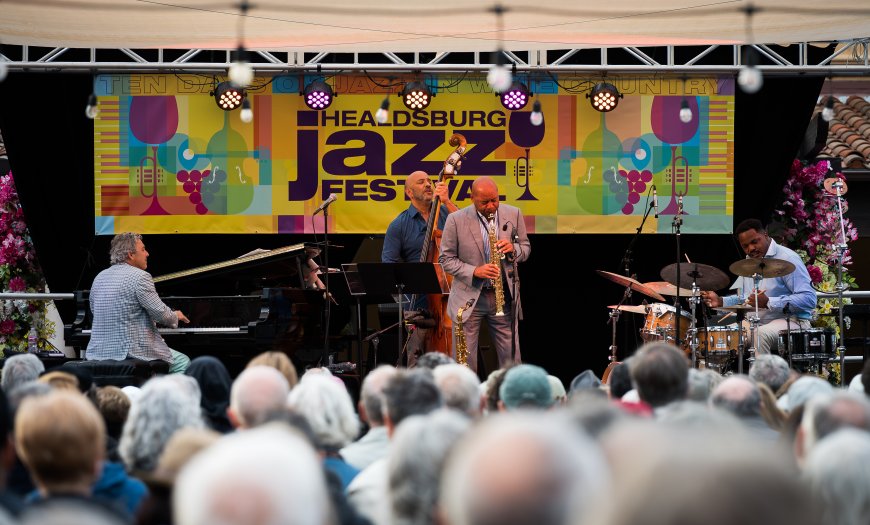 Left to right: Joey Calderazzo, Branford Marsalis, Eric Revis, Justin Faulkner | Credit: Bruce Ghent