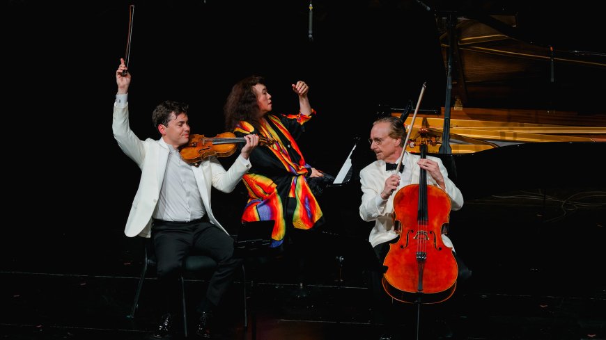 From left - Benjamin Beilman, Wu Han and David Finckel | Credit: Harrison Truong