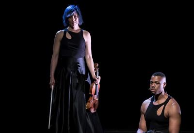 Jennifer Koh and Davóne Tines in Everything Rises