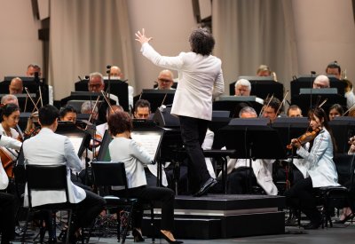Gustavo Dudamel conducts at Hollywood Bowl