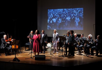 AACI musicians onstage at Eastside Prep 2025