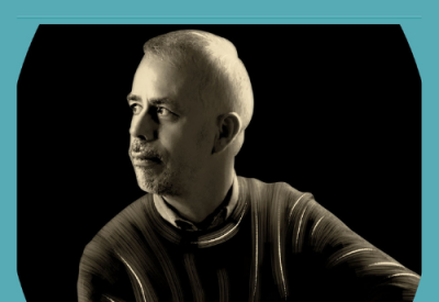 Pierre Hantaï, Harpsichord, black and white image of a white male wearing a sweater 