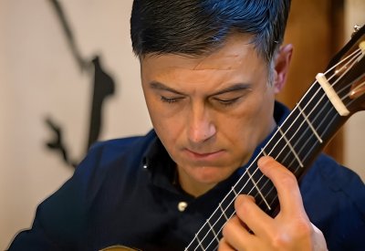 Leonardo Garcia with guitar